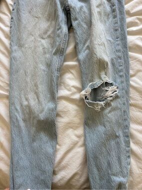 Abercrombie & Fitch Light Blue '90s Straight Ultra High Rise Jeans